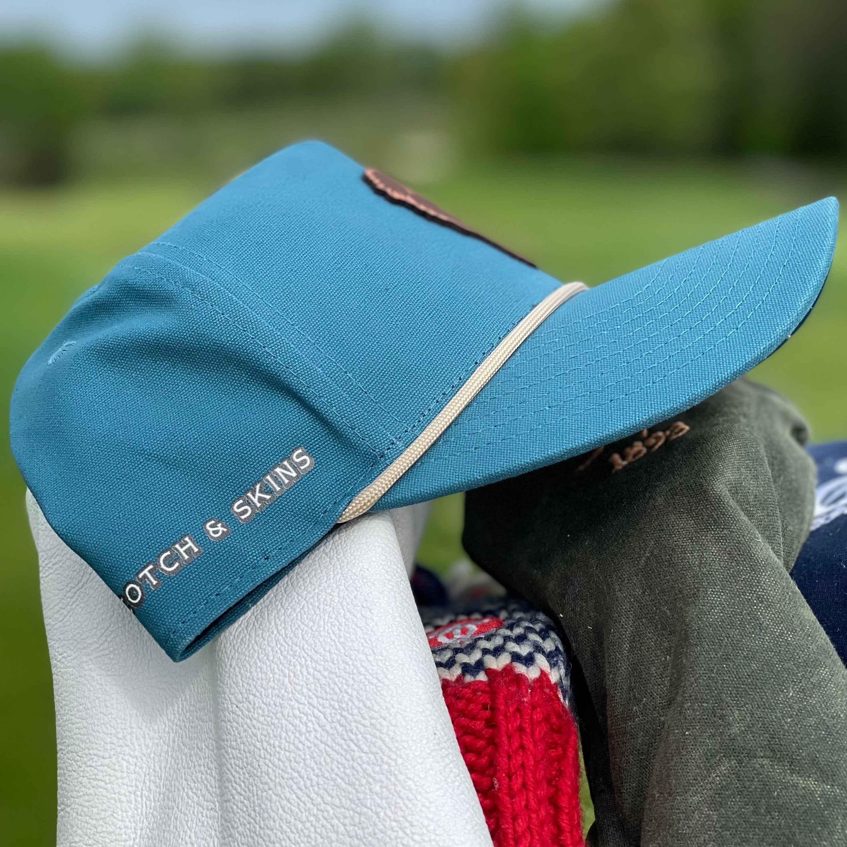 Close up Burnt Blue Heritage Rope Hat